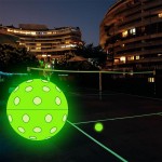 Customized 40-Hole LED Pickleball Paddle Game Balls Green