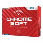 Callaway Chrome Soft Triple Track Golf Balls - White with Logo