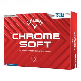 Callaway Chrome Soft Triple Track Golf Balls - White with Logo  Callaway Chrome Soft Triple Track Golf Balls - White with Logo