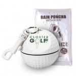 Personalized Rain Poncho in Golf Ball Sport Safe w/ Clip