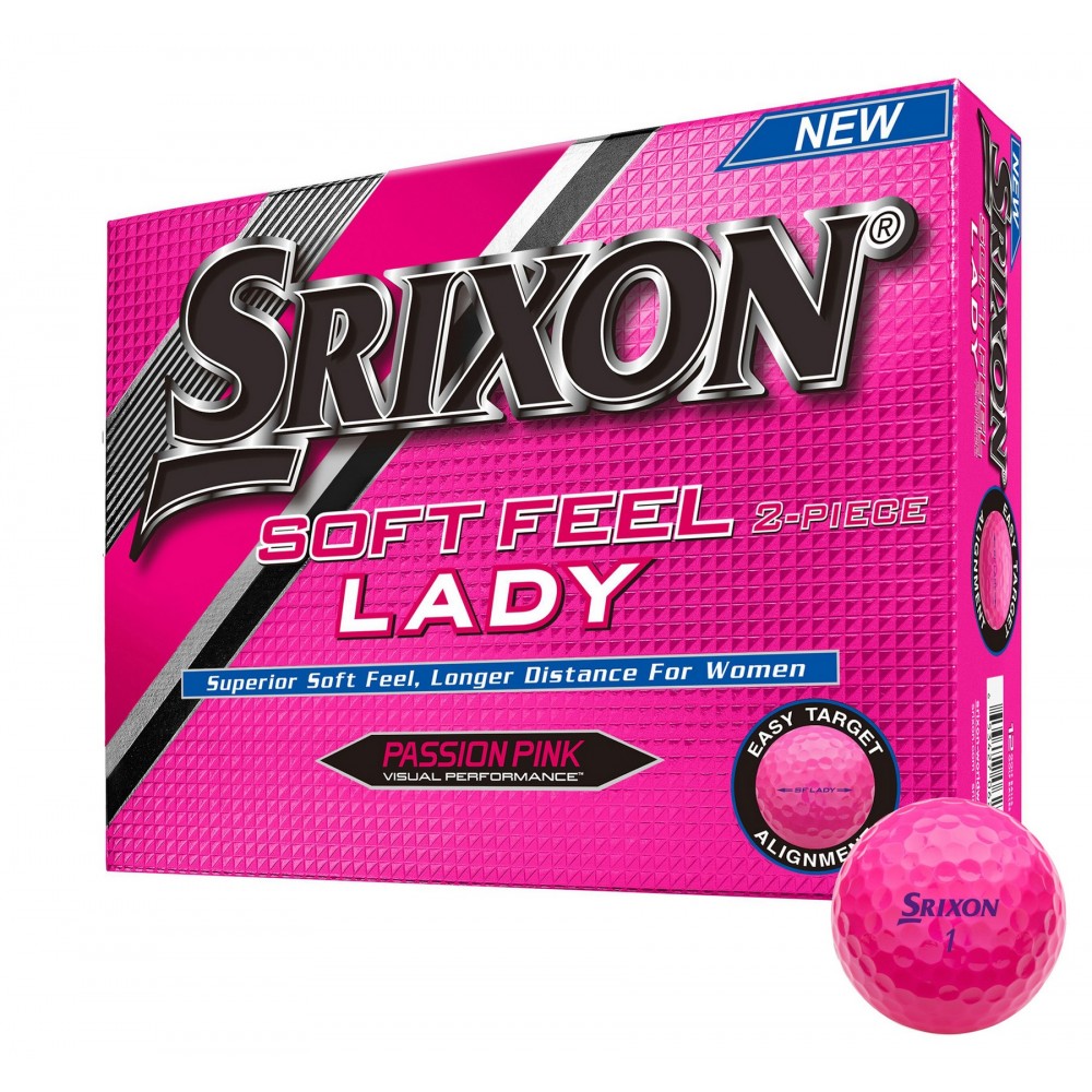 Customized Srixon Soft Feel Lady PINK Golf Ball - Dozen Box