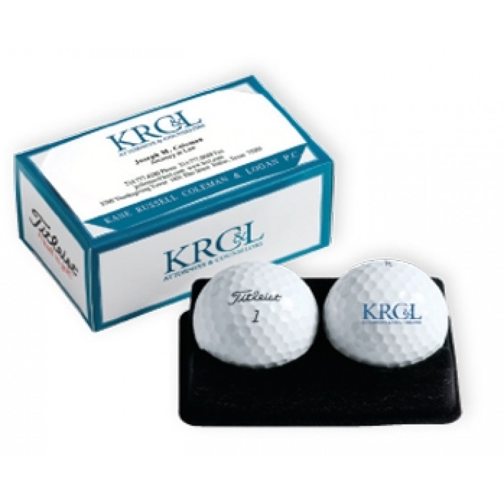 PackEdge Titleist Tour Soft 2-Ball Custom Business Card Box Logo Printed PackEdge Titleist Tour Soft 2-Ball Custom Business Card Box Logo Printed