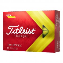 Titleist 2022 TruFeel Golf Balls - Yellow with Logo