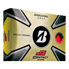 Bridgestone 2023 e12 Contact Golf Balls - Matte Red with Logo