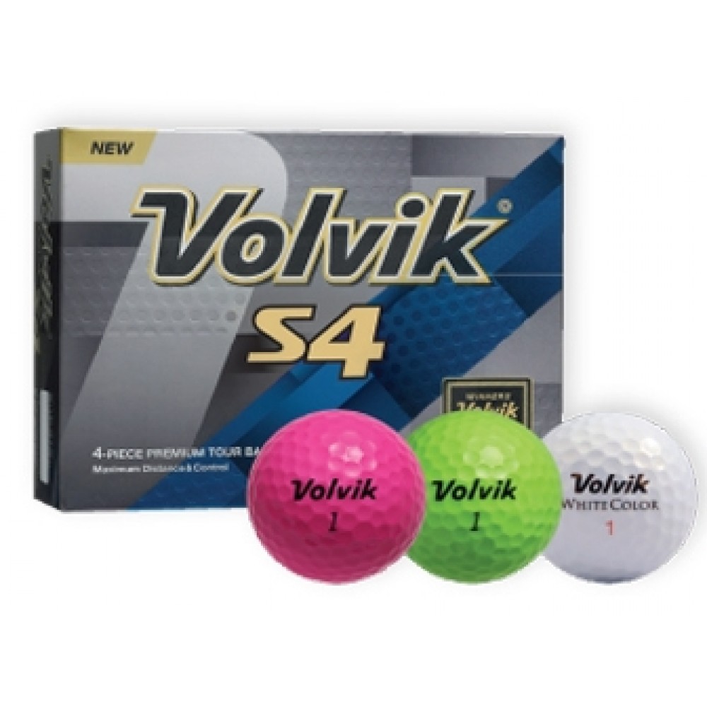 Logo Printed Volvik S4 Pink Golf Balls Logo Printed Volvik S4 Pink Golf Balls