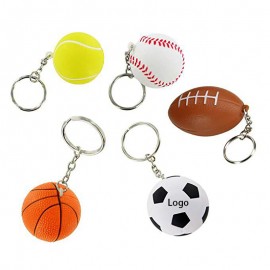 Personalized 2 in 1 Custom Sports Key Ring and Stress Ball