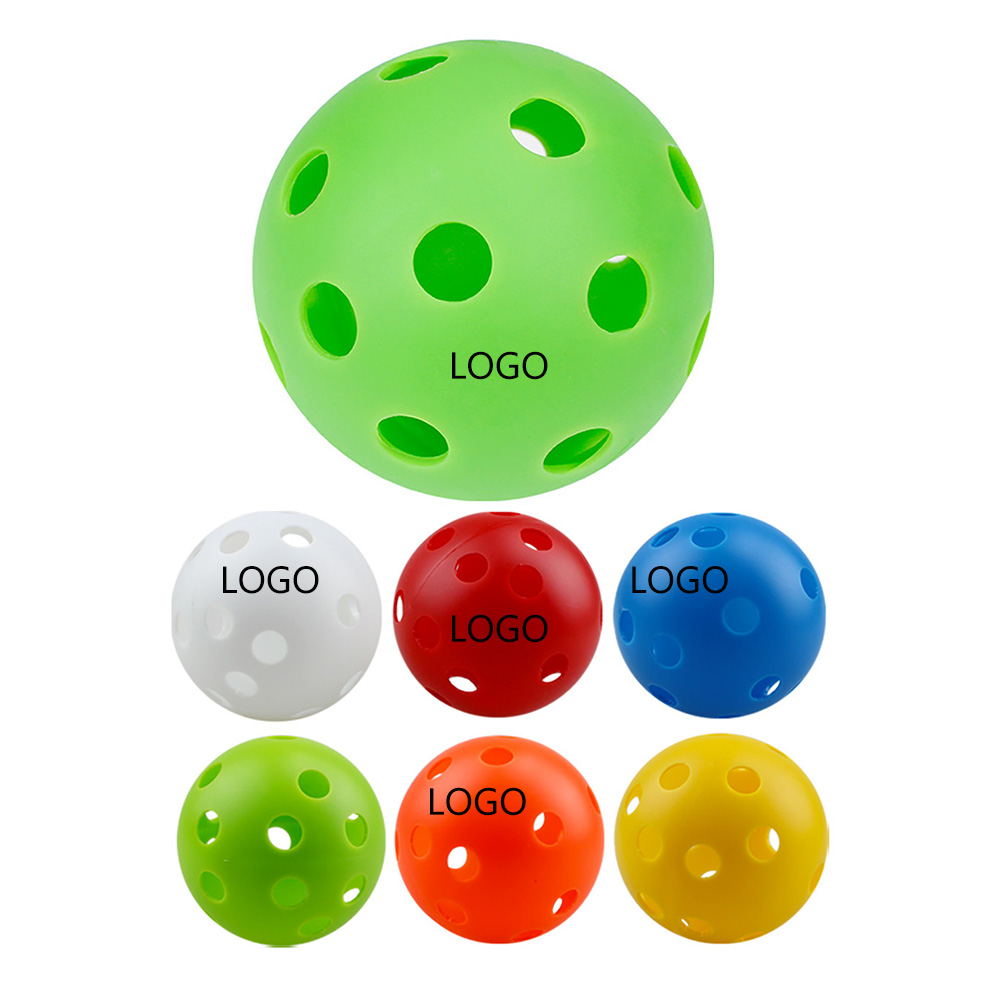 26-Hole PE Pickleball for Indoor and Outdoor Fun with Logo