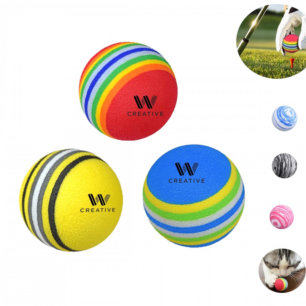 EVA Rainbow Foam Golf Balls for Indoor or Outdoor with Logo EVA Rainbow Foam Golf Balls for Indoor or Outdoor with Logo