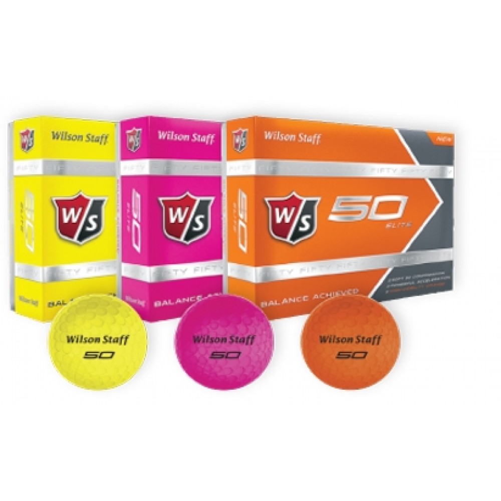 Custom Imprinted Wilson Staff® 50 Elite™ Orange Golf Balls Custom Imprinted Wilson Staff® 50 Elite™ Orange Golf Balls