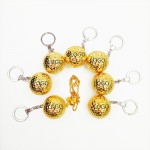 Custom Custom 2 Layer Gold Golf Ball Keychains for Party Favors