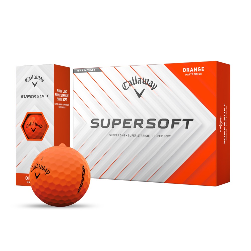 Callaway Super Soft Orange Golf Balls with Logo Callaway Super Soft Orange Golf Balls with Logo