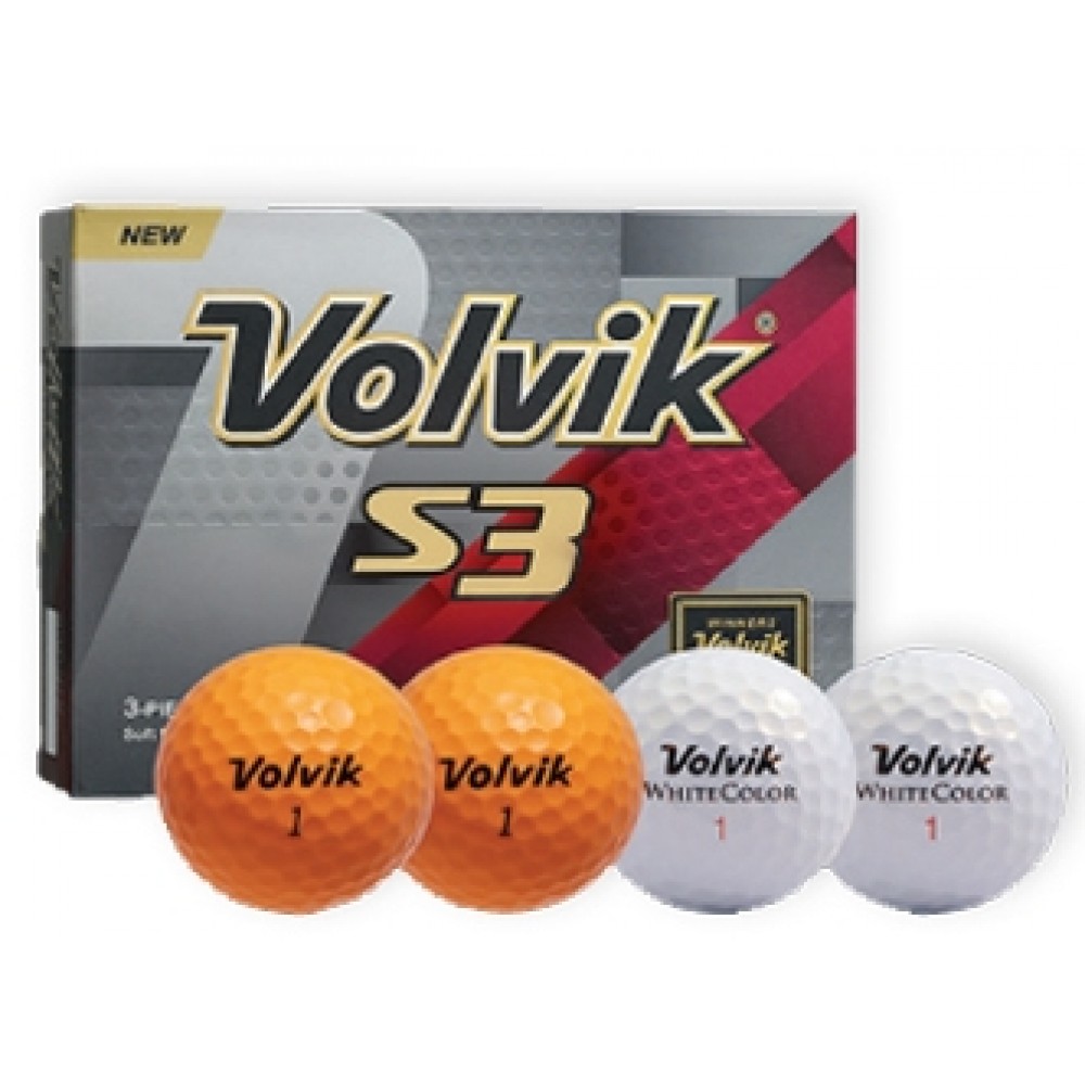 Custom Branded Volvik® S3 White Golf Balls Custom Branded Volvik® S3 White Golf Balls