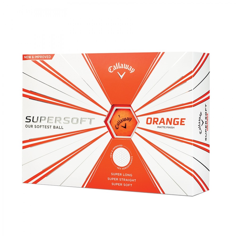 Logo Printed Callaway Supersoft Matte Orange Golf Balls (Dozen) Logo Printed Callaway Supersoft Matte Orange Golf Balls (Dozen)