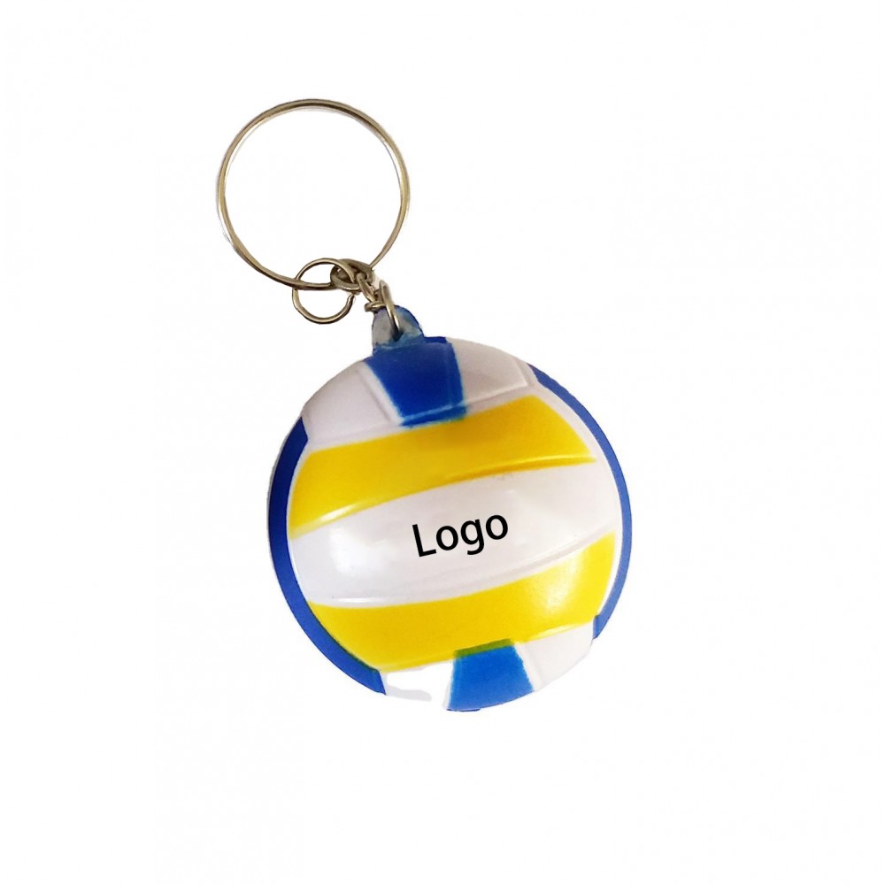 Logo Branded 2 in 1 Volleyball Keychain and Stress Reliever