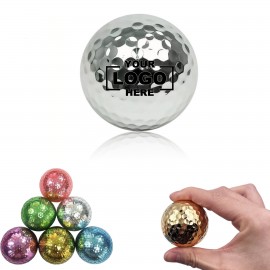 Logo Branded Metal Plating Double Layer Golf Ball