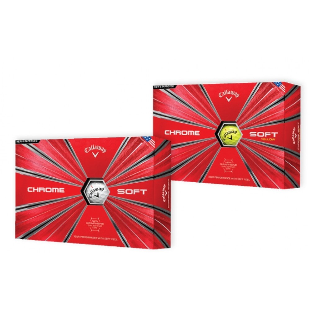 Logo Printed Callaway Chrome Soft White Golf Ball Logo Printed Callaway Chrome Soft White Golf Ball