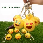 Custom 2 Layer Emoji Golf Ball Keychains with Logo