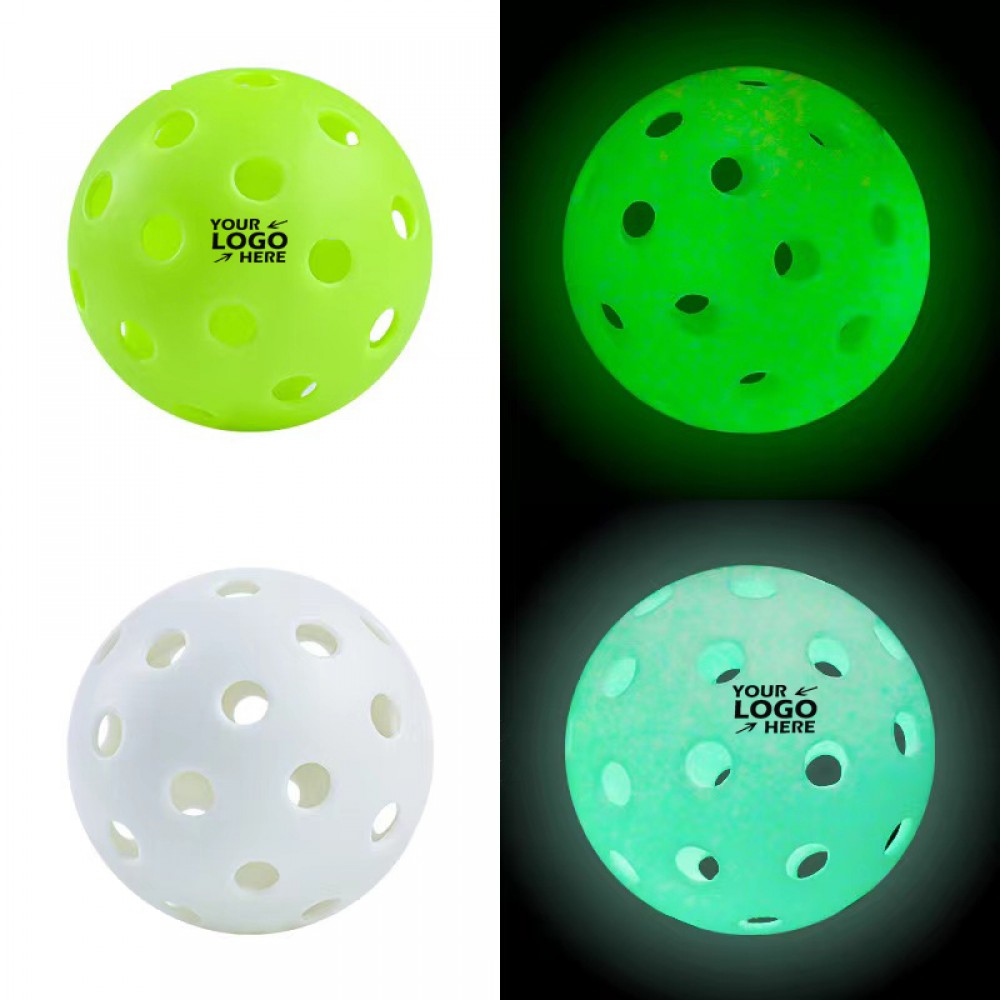 Logo Branded Luminous Pickleball Standard 40 Holes