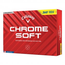 Personalized Callaway Chrome Soft 360 Triple Track Golf Balls - Yellow