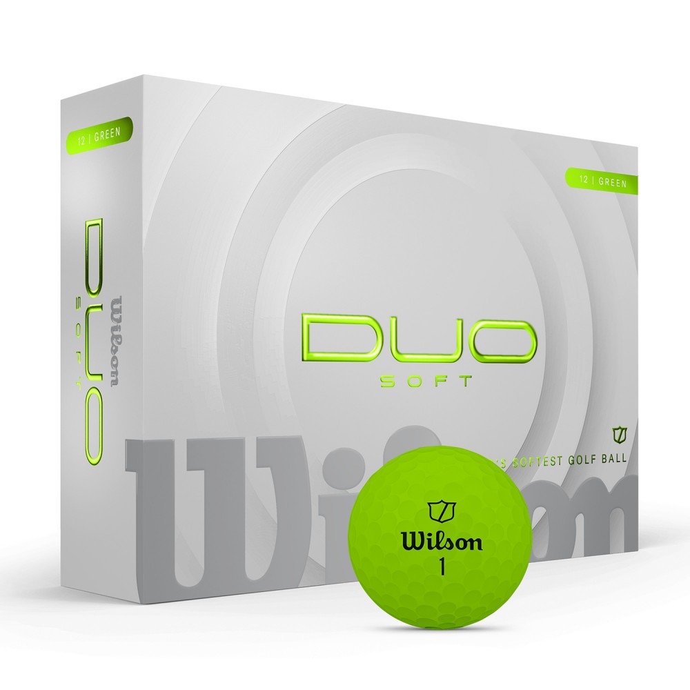 Logo Branded Wilson Duo Soft Green Golf Balls Logo Branded Wilson Duo Soft Green Golf Balls