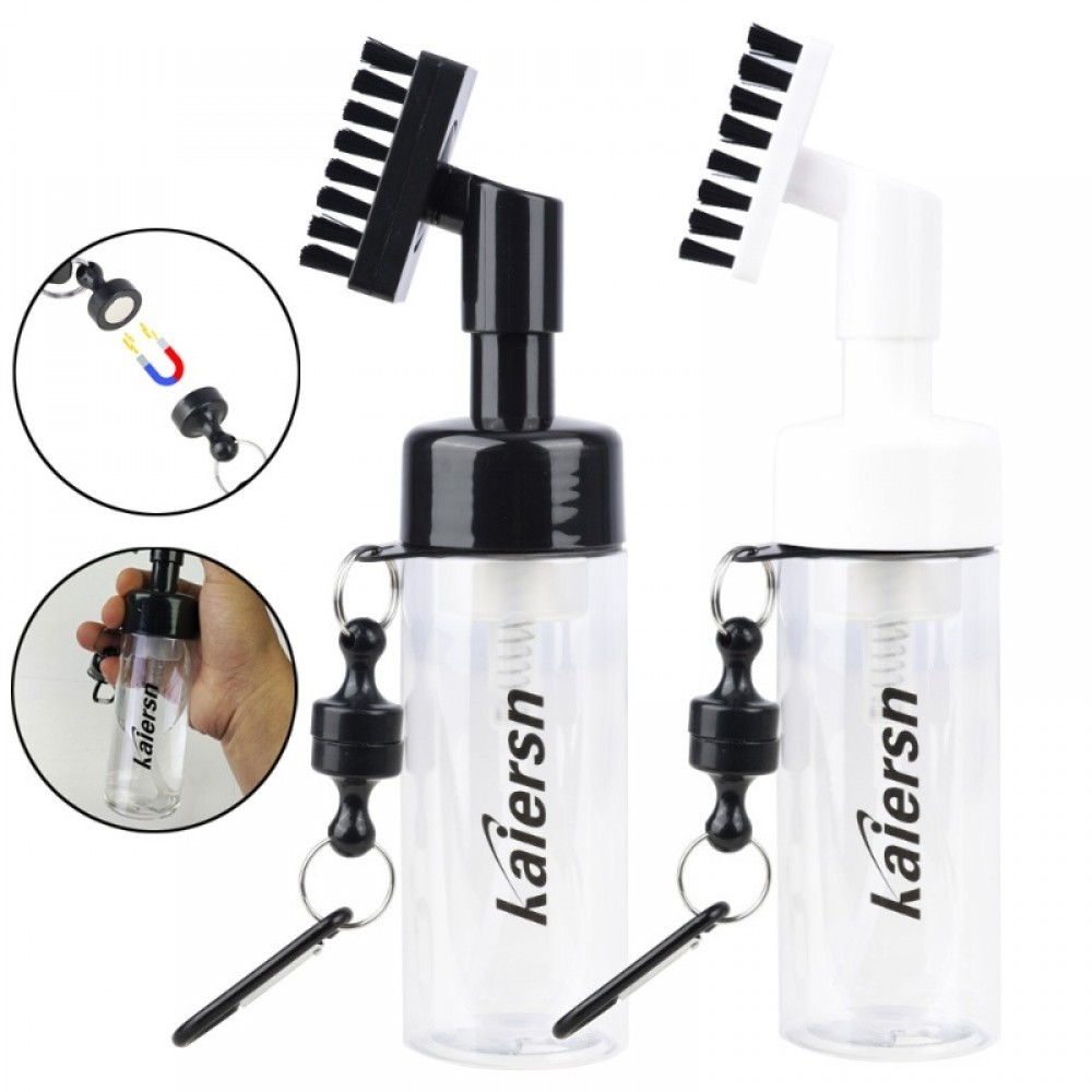 Custom Magnetic Golf Club Cleaning Brush w/Water Bottle Custom Magnetic Golf Club Cleaning Brush w/Water Bottle