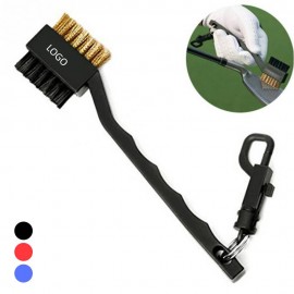 2 Sides Golf Club Brush and Groove Cleaner with Logo  2 Sides Golf Club Brush and Groove Cleaner with Logo