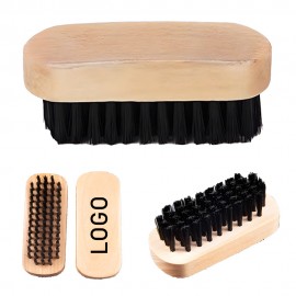 Customized Hardwood Handle PP Bristle Shoe & Beard Cleaning Brush
