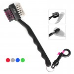 2 Sides Golf Club Brush and Groove Cleaner with Logo
