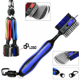 Two-Faced Long Handle Golf Club Brush with Logo