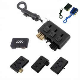 3-in-1 Golf Brush Set With Clasp with Logo