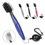 Golf Club Brush With Retractable Zip with Logo