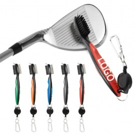 Golf Club Brush with Carabiner with Logo