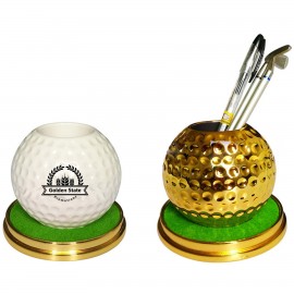 Golf Ball Brush Pot with Logo