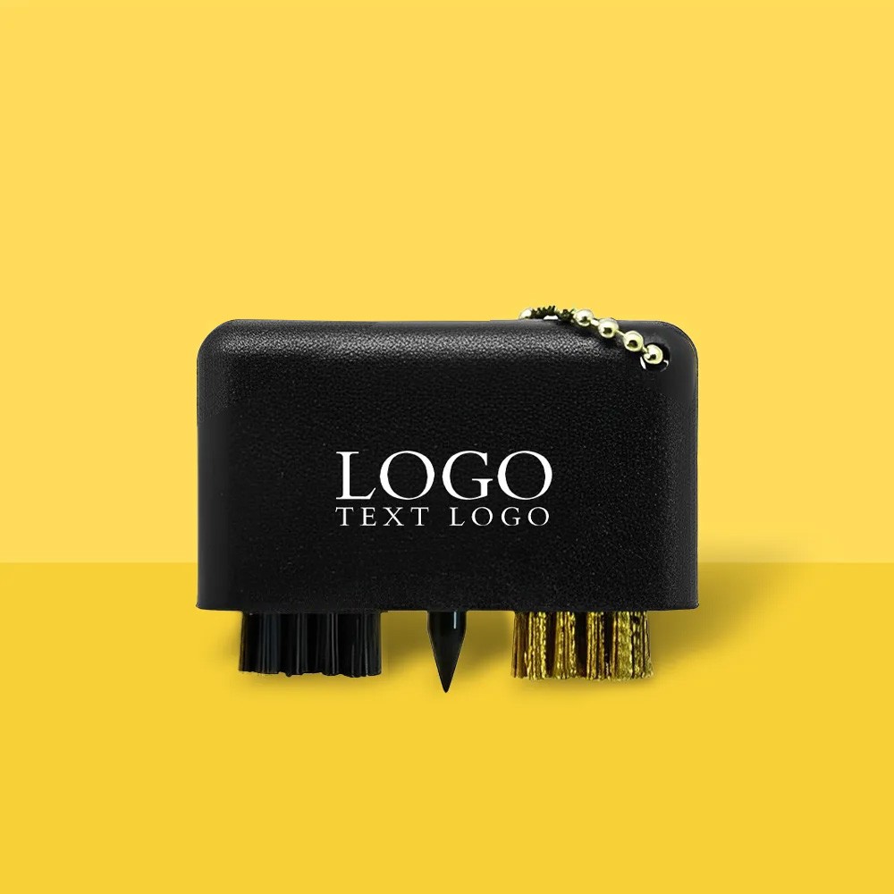 Plastic Mini 3-In-1 Golf Brush Keychain with Logo