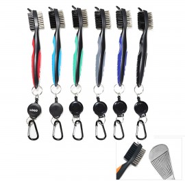 Retractable Golf Groove Cleaner Brush with Logo