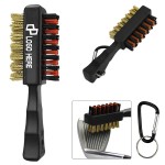 Customized Double-Sided Golf Club Groove Brush W/ Carabiner