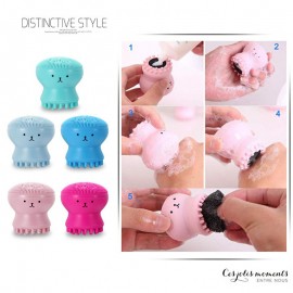 Skin-friendly & Food-Grade Silicone Octopus-Shaped Cleansing Brush with Logo