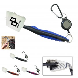 Two-Faced Golf Cleaning Brush W/ A Cap with Logo