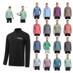 Promotional Quarter Zip Wicking Dry Men Long Sleeve Golf Pullover