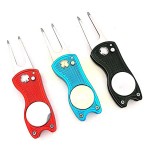 Foldable Stainless Steel Golf Divot Repair Tool with Logo