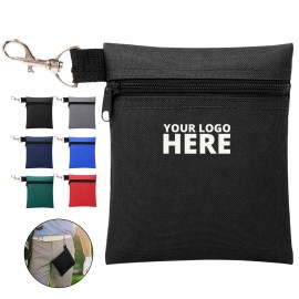Zipper Golf Tee/Ball Pouch Bag with Logo