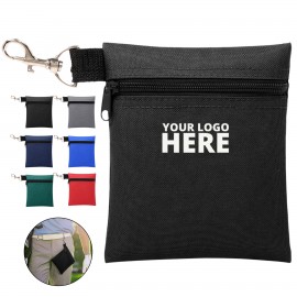 Zipper Golf Tee/Ball Pouch Bag with Logo  Zipper Golf Tee/Ball Pouch Bag with Logo