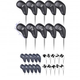 Logo Branded Golf Magnetic Iron Headcovers Protective Cover Set