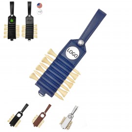 Custom Golf Tee Holder with Leather Strap