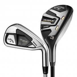 Callaway Rogue ST Max Steel Combo Irons with Logo  Callaway Rogue ST Max Steel Combo Irons with Logo