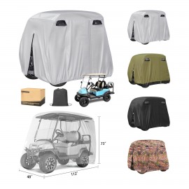Golf Cart Cover with Three Zipper Doors with Logo