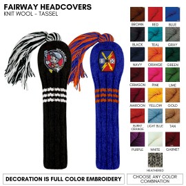 Knit Wool Fairway Golf Club Headcover Your Logo Embroidered with Logo
