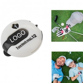Logo Branded Mini Round Shape Golf Score Stroke Counter Stroke With Clip