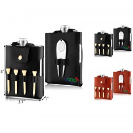 Promotional Golf Flask Gift Set