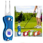 Color changing golf ball fork with Logo
